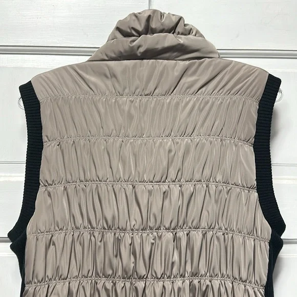 CALVIN KLEIN PERFORMANCE QUILTED PUFFER VEST Full Zip Taupe & Black Size XL - Picture 3 of 12